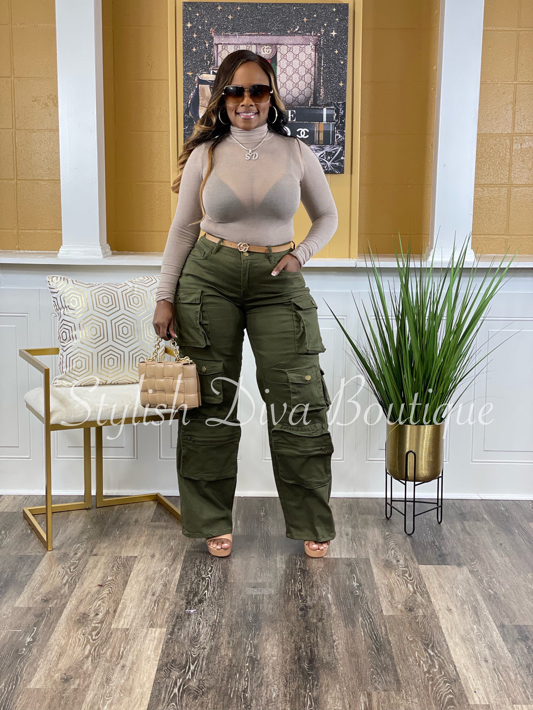 Best Kept Secret Cargo Pants up to 3XL (Olive)