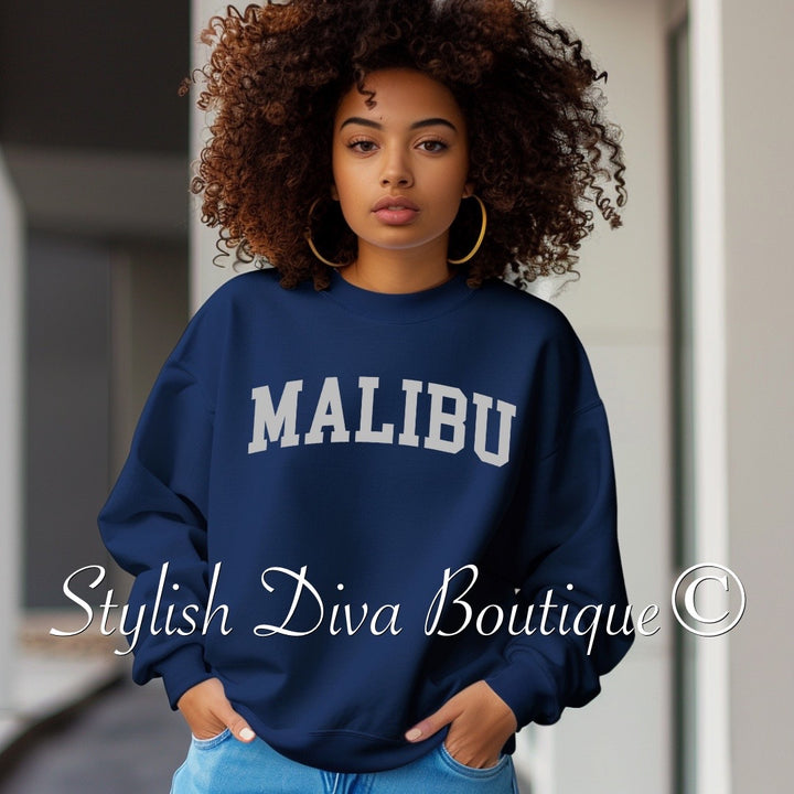 Malibu Sweatshirt Only up to 3XL (Grey Print)