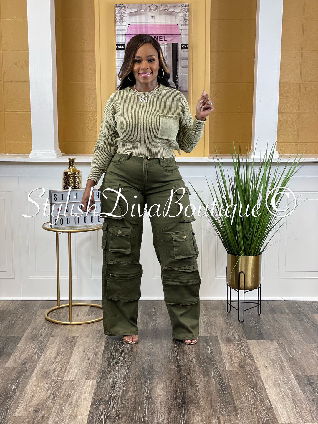 Best Kept Secret Cargo Pants up to 3XL (Olive)