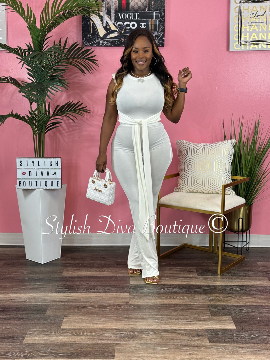 Full Moon 2pc Cropped Set (Off White)