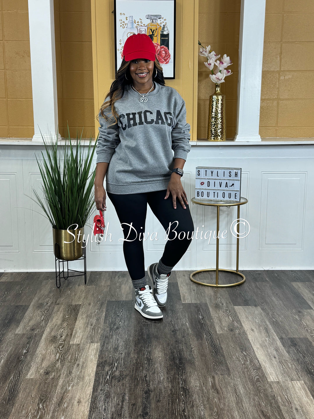 Chicago Sweatshirt Only up to 3XL (Black Print)