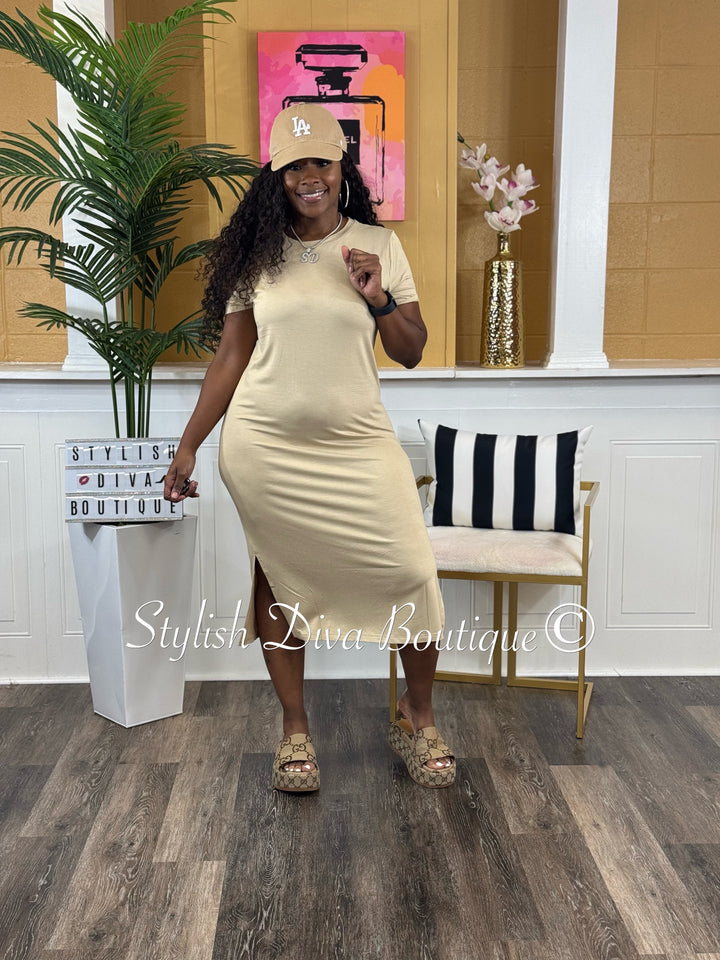 Natalie Oversized Shirt Dress (Cafe Brown)