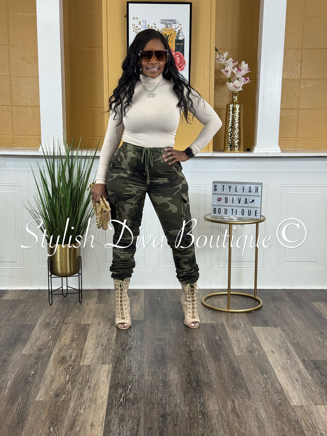 Kena Camo Cargo Joggers