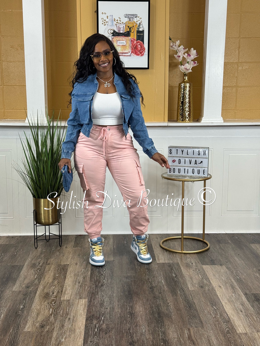 Kima Cargo Joggers (Blush Pink)