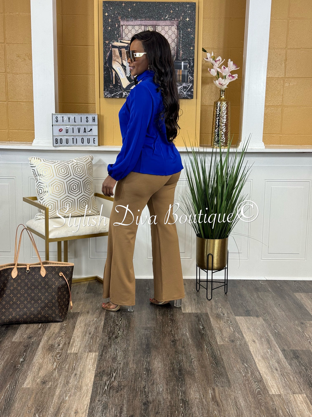 Gia Flare Pants (Camel)