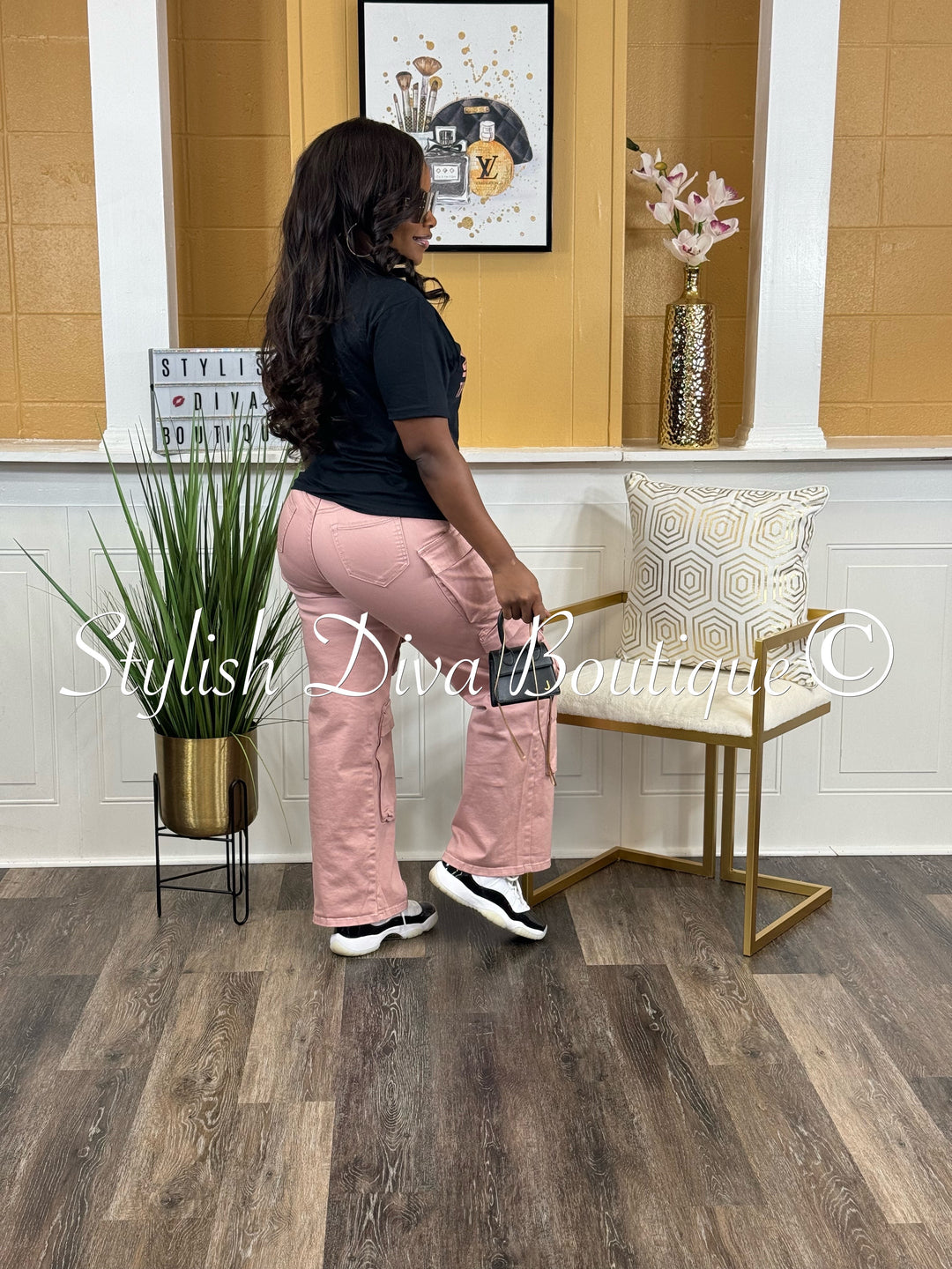 The Encore Cargo Pants up to 3XL (Mauve)