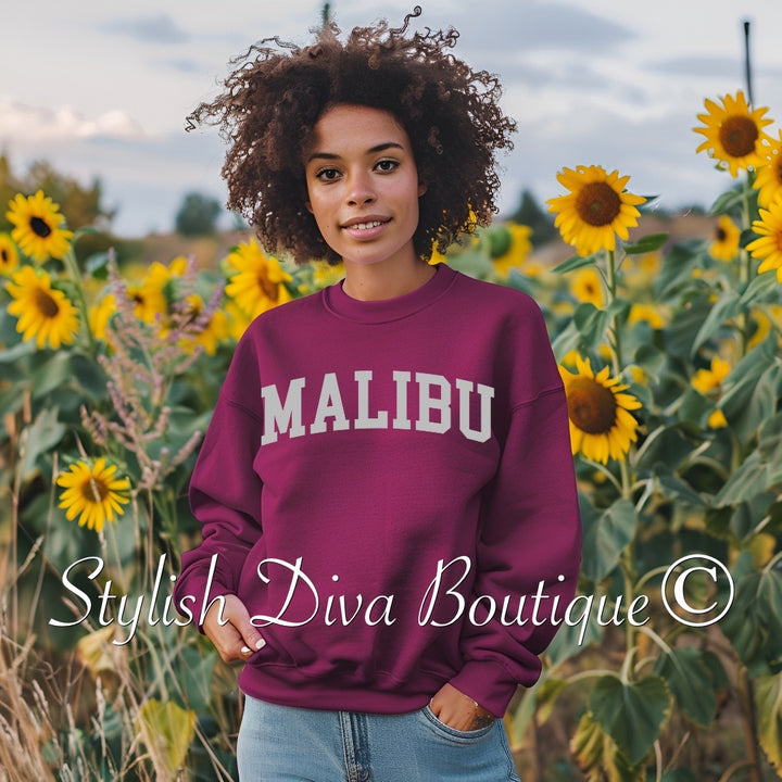 Malibu Sweatshirt Only up to 3XL (Grey Print)