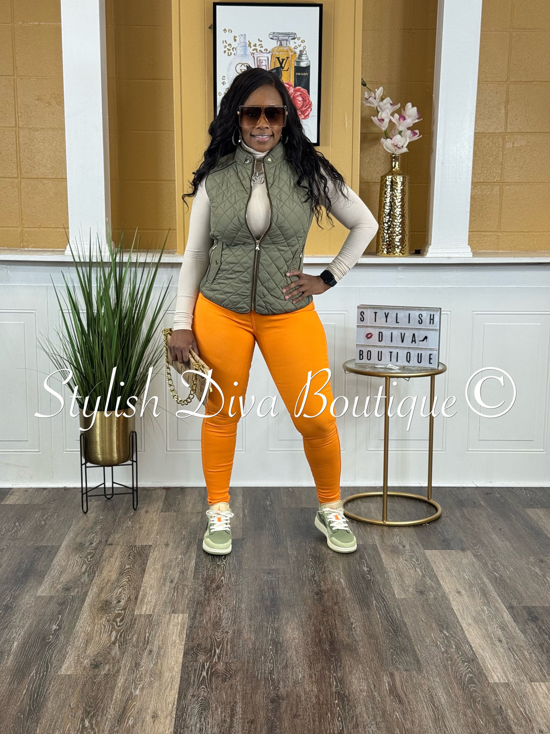 So Curvy Stretch Skinny Jeans up to 2XL (Orange)