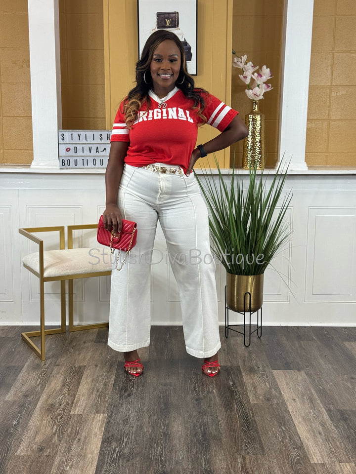 No Rules Wide Leg Pants (White)