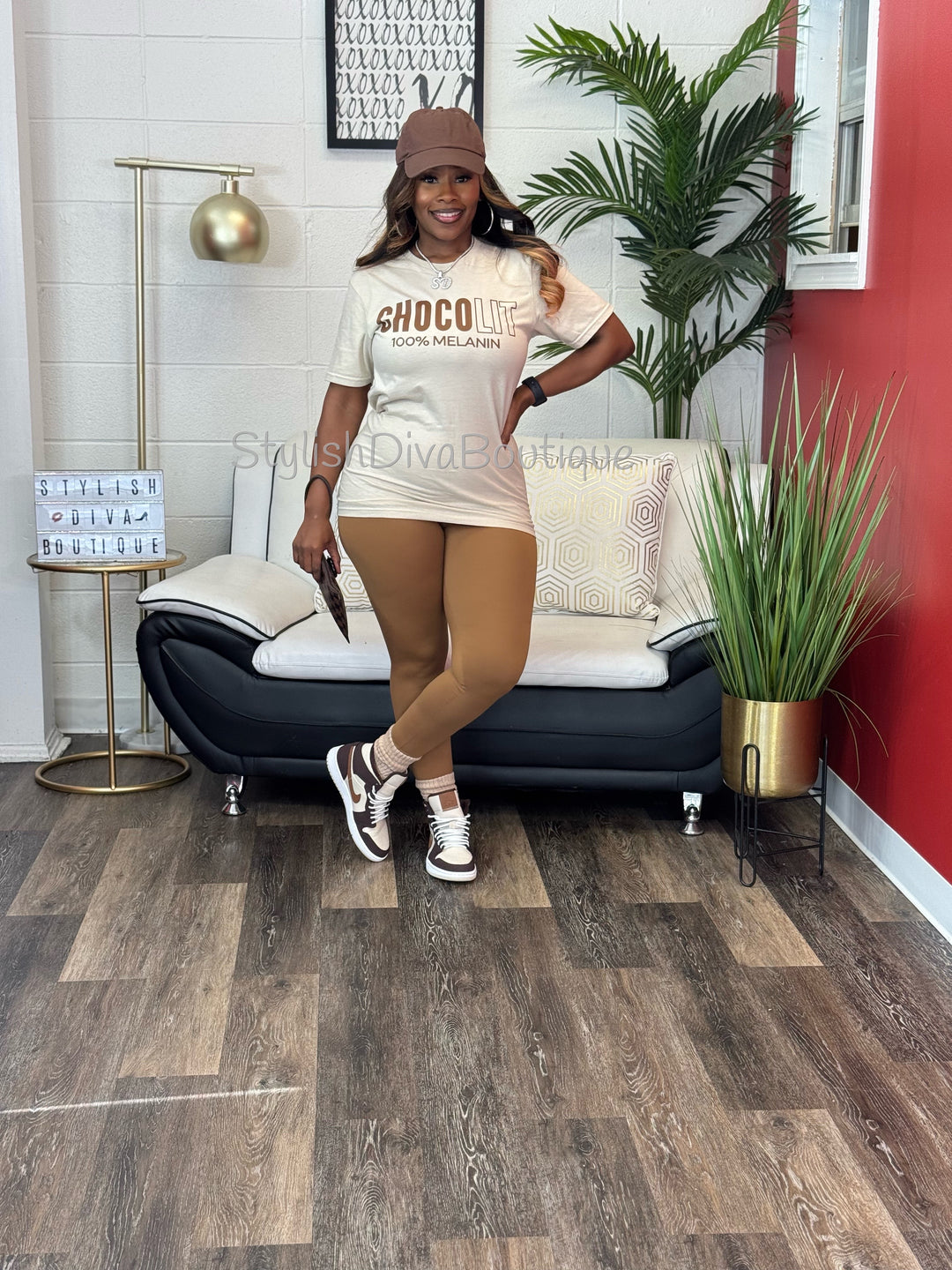 Butter Soft Microfiber Leggings up to 3XL (Deep Camel)