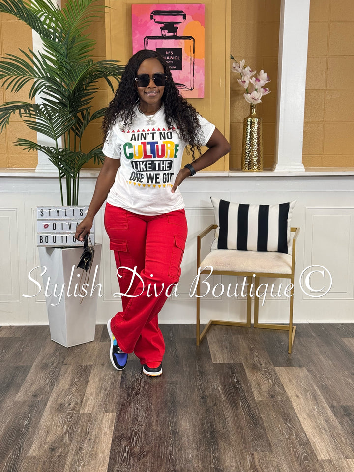 Ain't No Culture T-Shirt (Multi-Color Print)