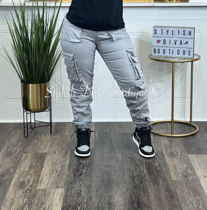 Sienna Cargo Joggers (Grey)