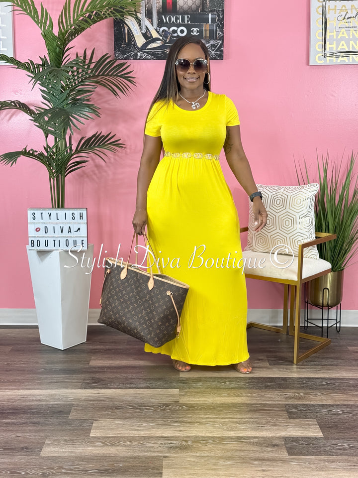 Sofie S/S Maxi Dress (Yellow)