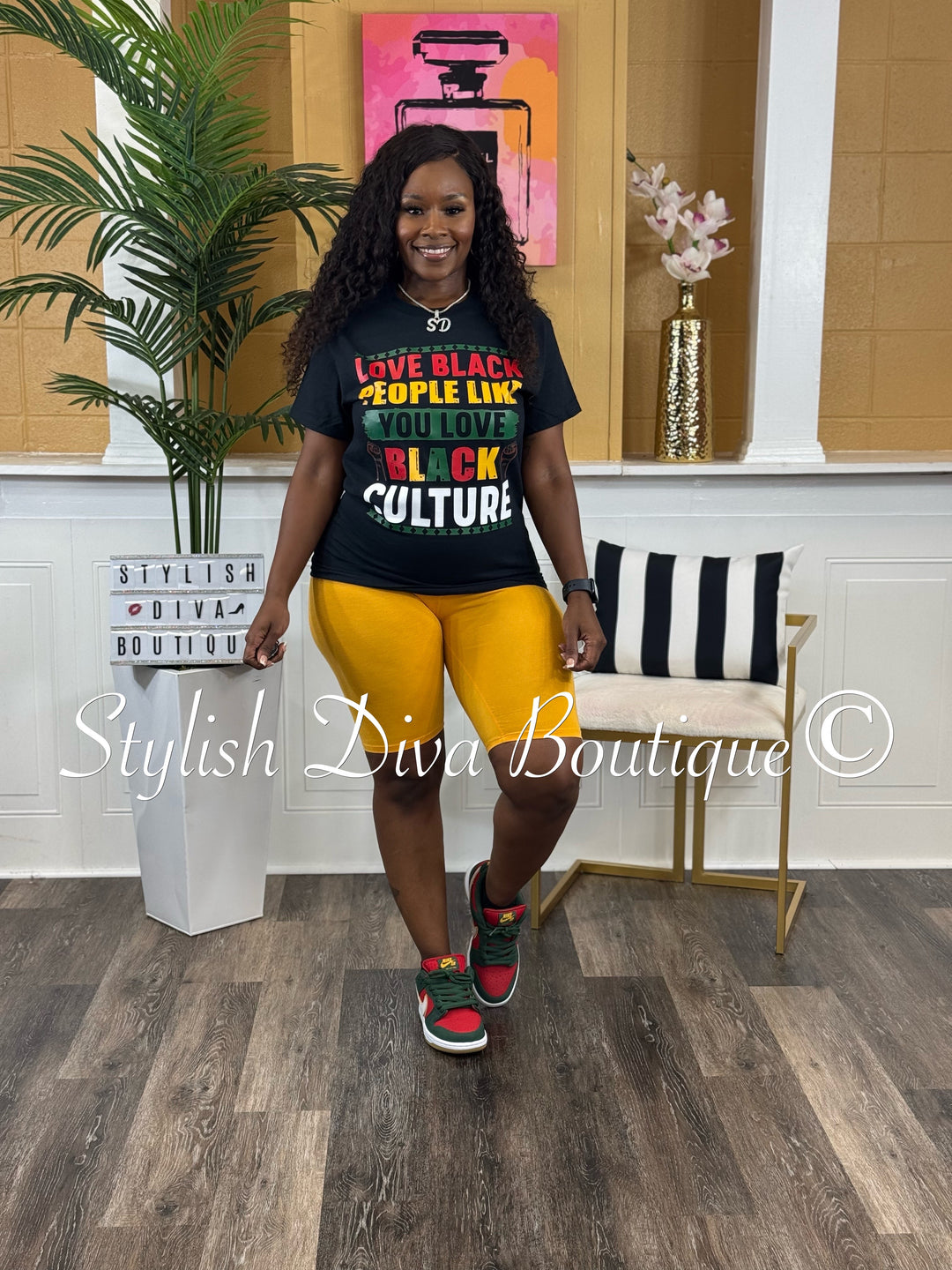 Love Black People T-Shirt (Multi-Color Print)