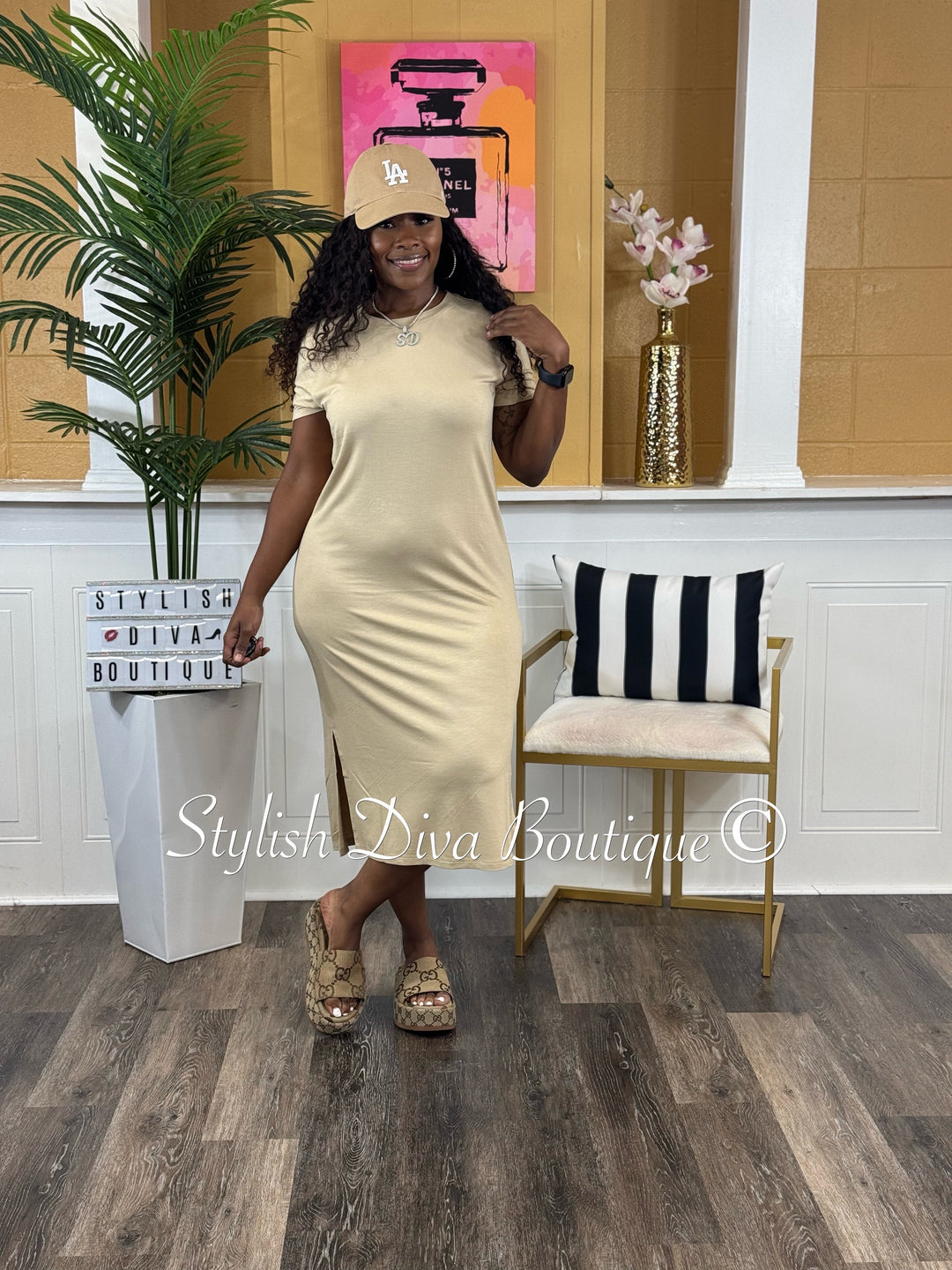 Natalie Oversized Shirt Dress (Cafe Brown)