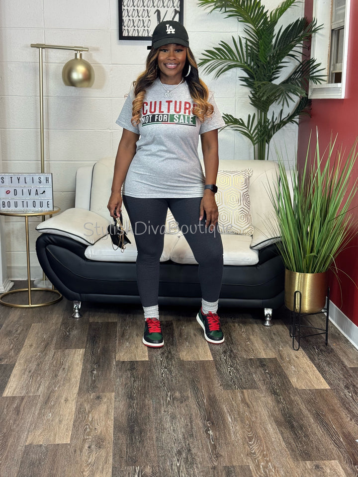 Luxe Cotton Leggings (Dark Heather Charcoal Grey)