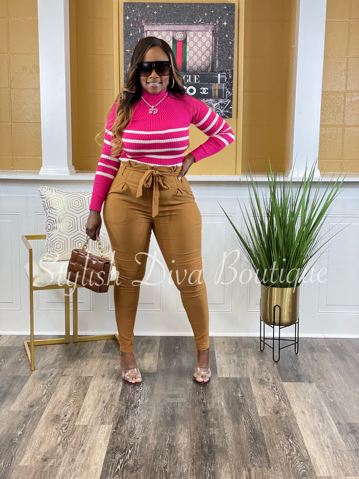 Luxe Diva Pants (Camel Brown)