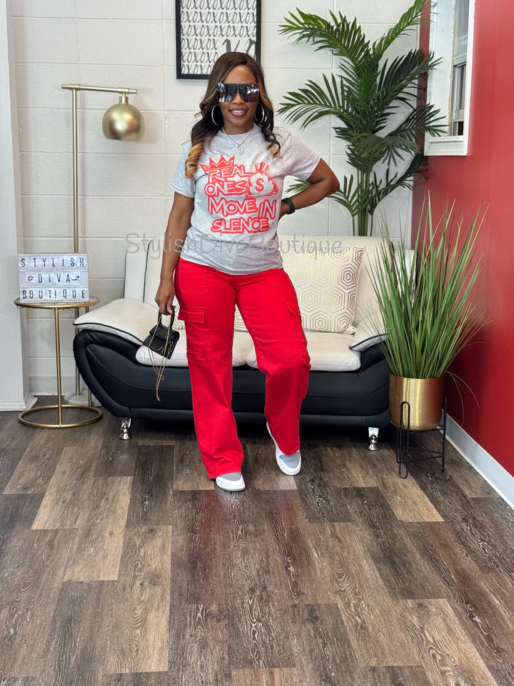 London Cargo Jeans (Red)