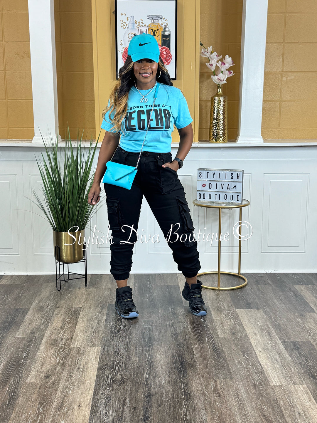 Sienna Cargo Joggers up to 3XL (Black)