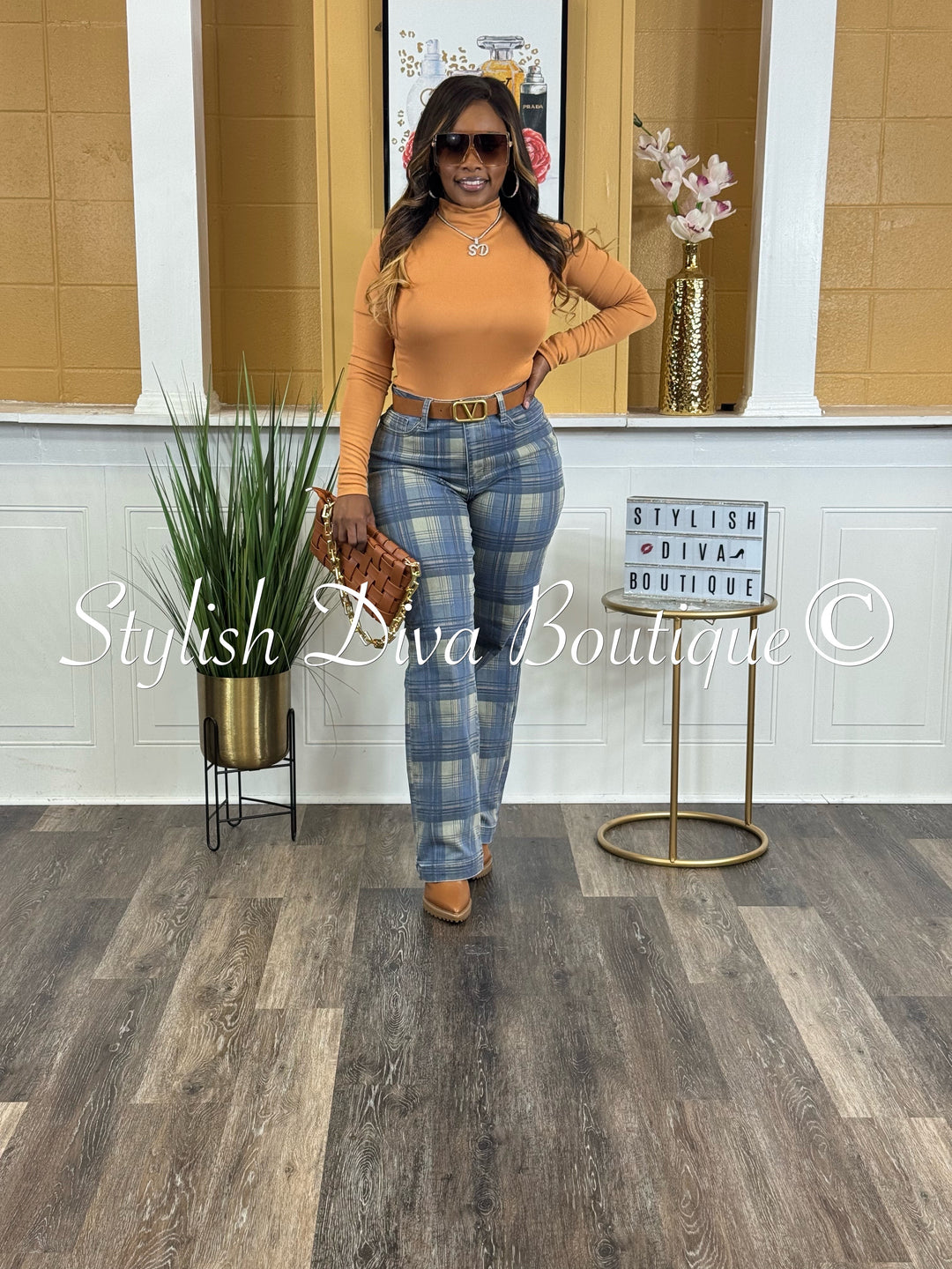 Dena Mock Neck L/S Bodysuit (Clay Brown)