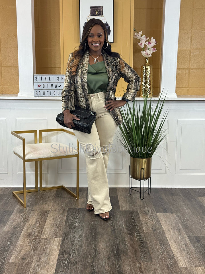 Simply Luxe Satin Cami (Olive)
