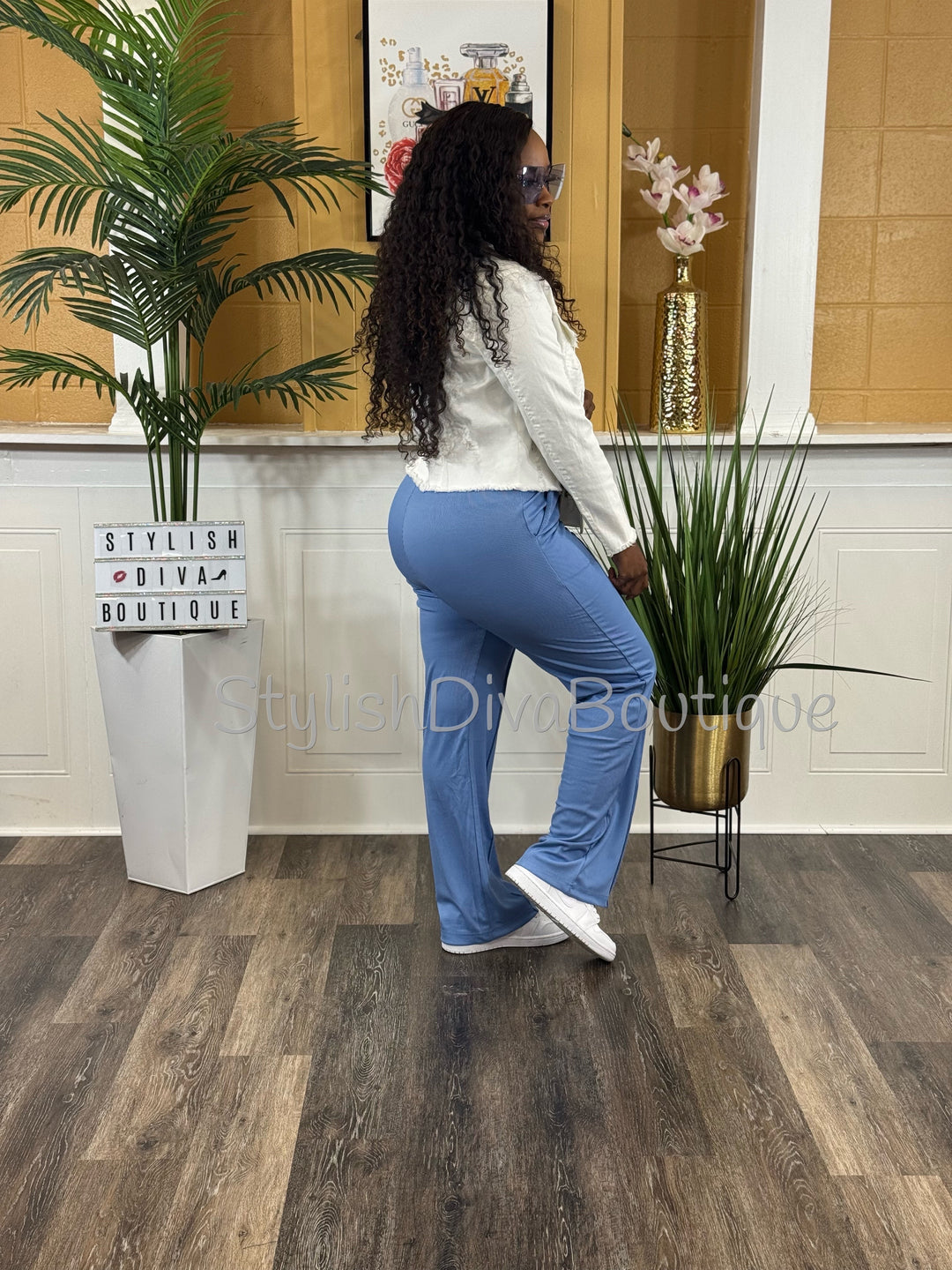 Day to Day Cropped Set (Blue)