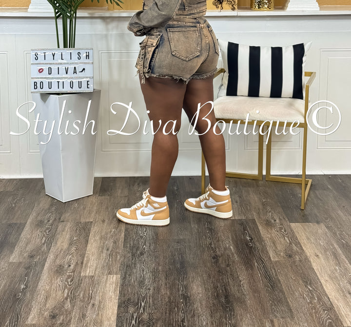 Rider Washed Mini Skort (Copper)
