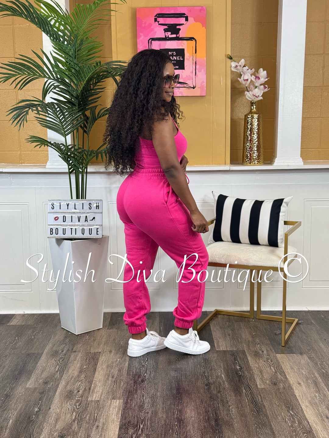 Kerri Jogger Set (Hot Pink)