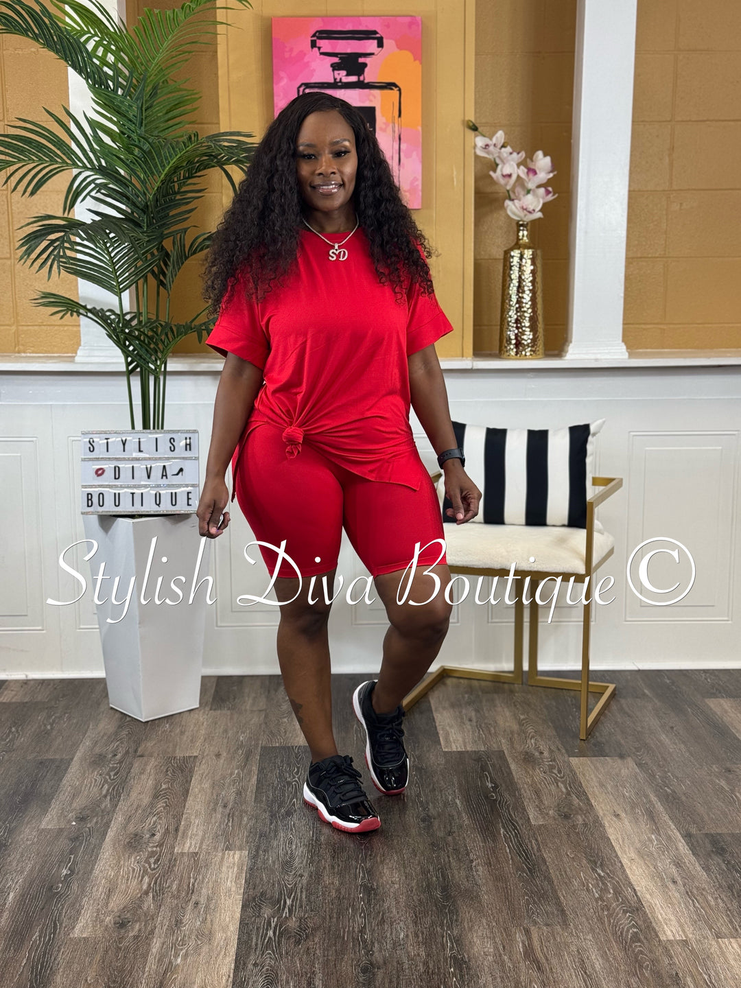 Chill Days Biker Set up to 3XL (Red)