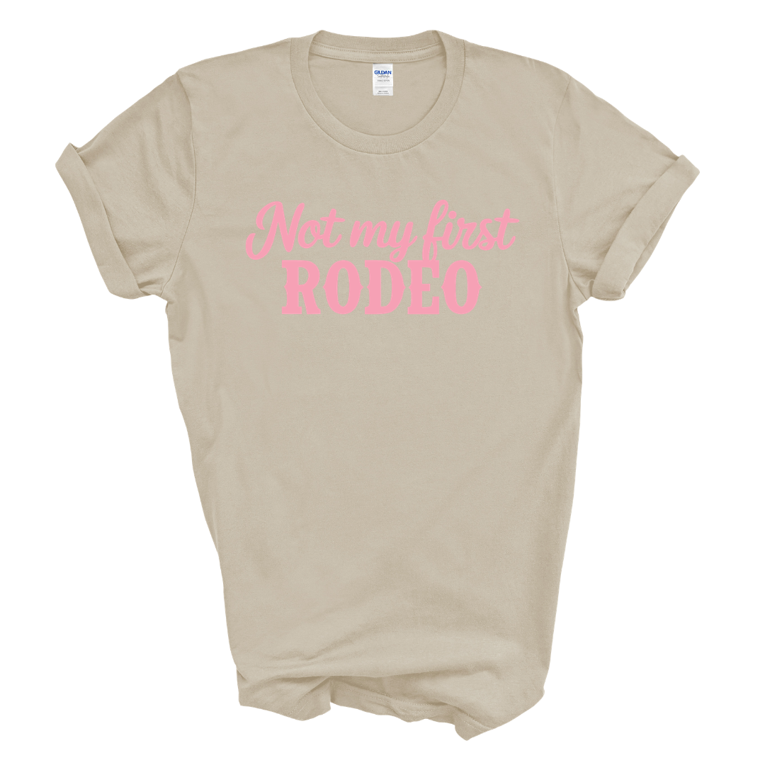 Not My First Rodeo Graphic Tee (Pink Print)