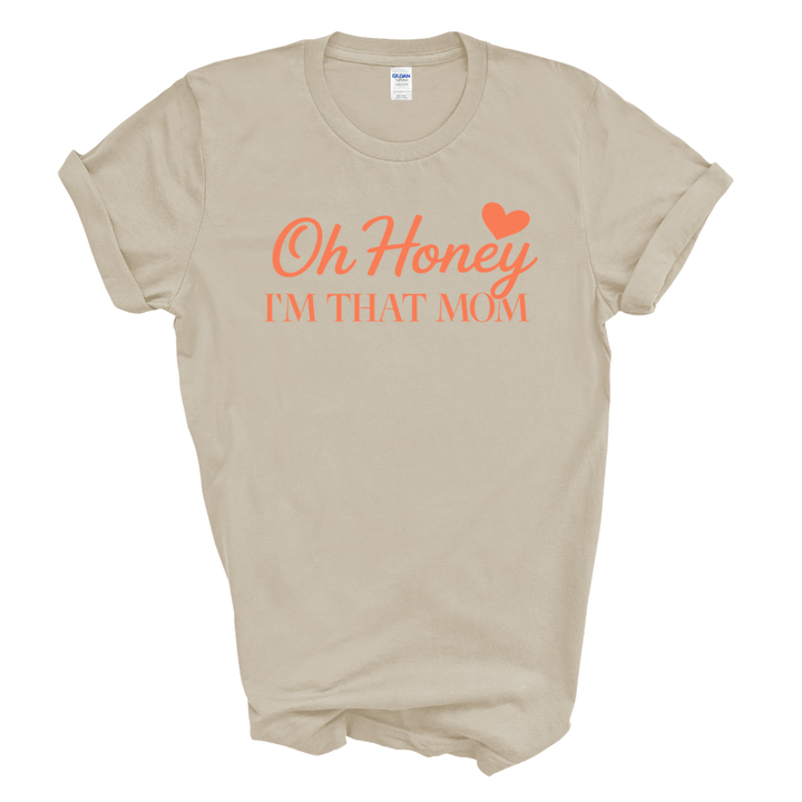 I Am That Mom Graphic Tee (Coral Print)