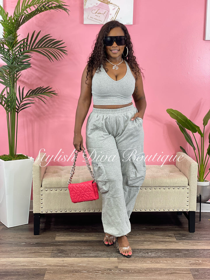 Genie 2pc Pant Set (Heather Grey)