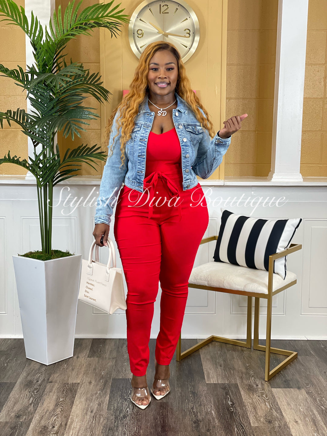 Luxe Diva Jumpsuit (Red)