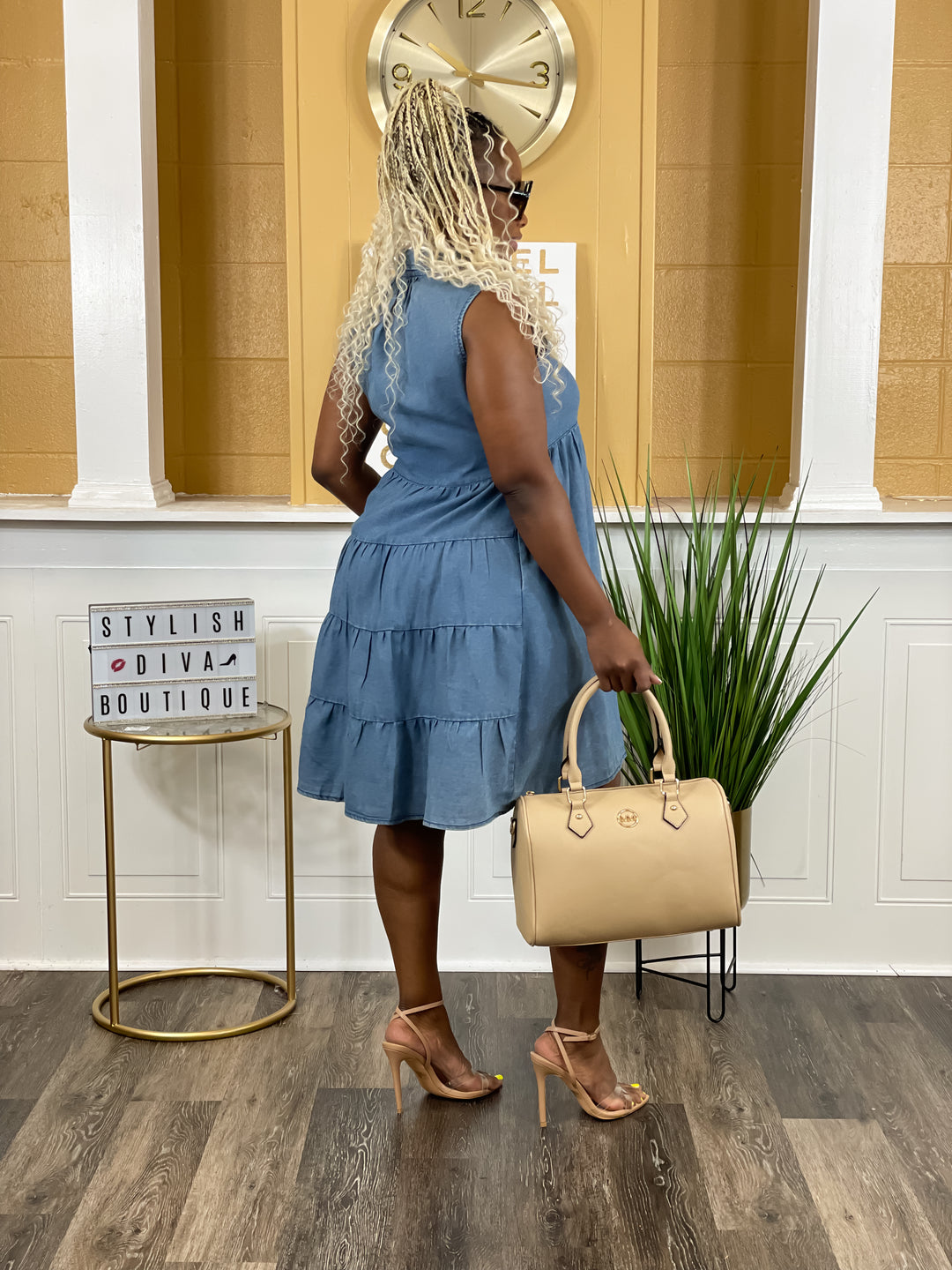 Sidney Washed Denim Dress