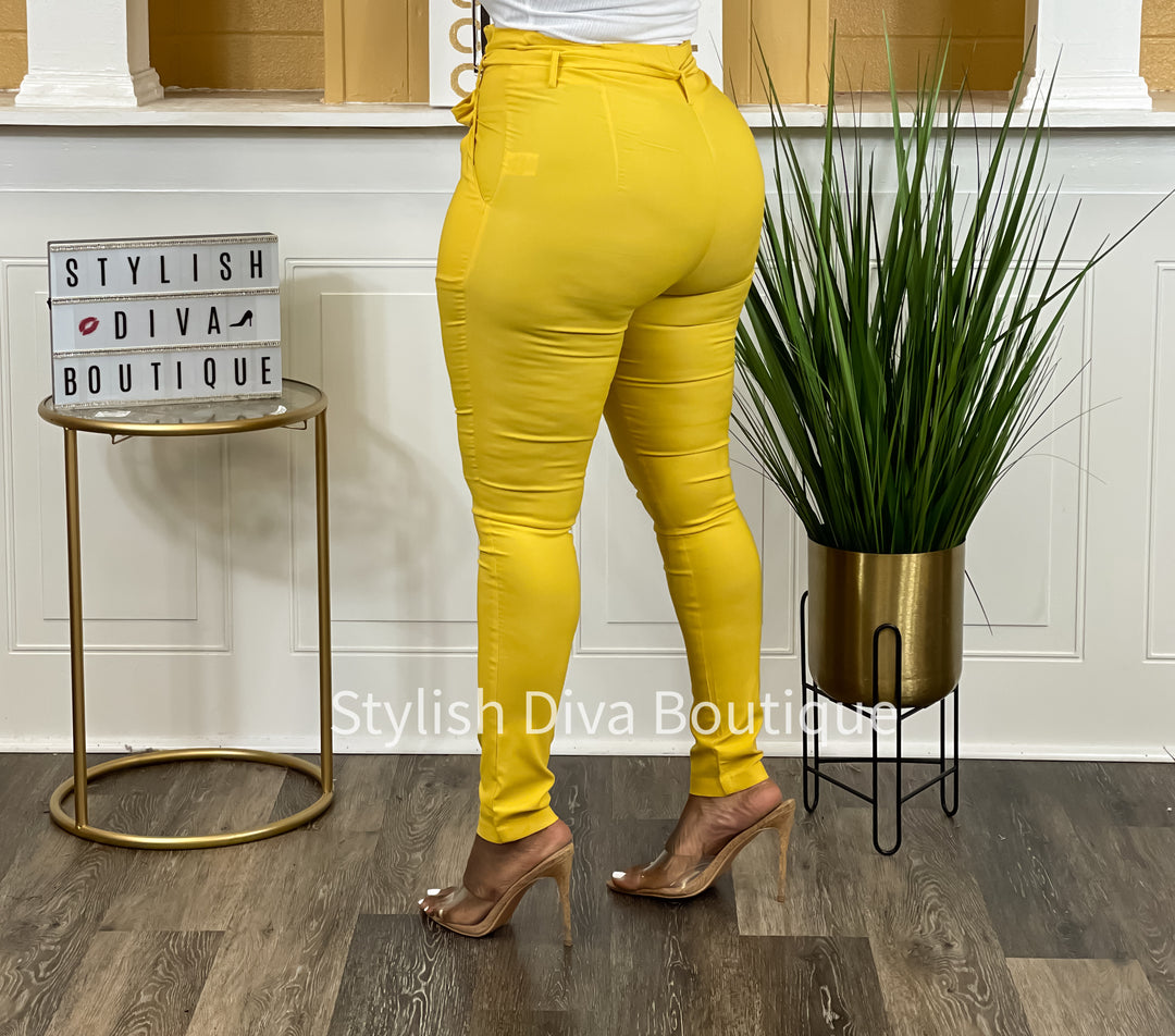 Luxe Diva Pants (Yellow)