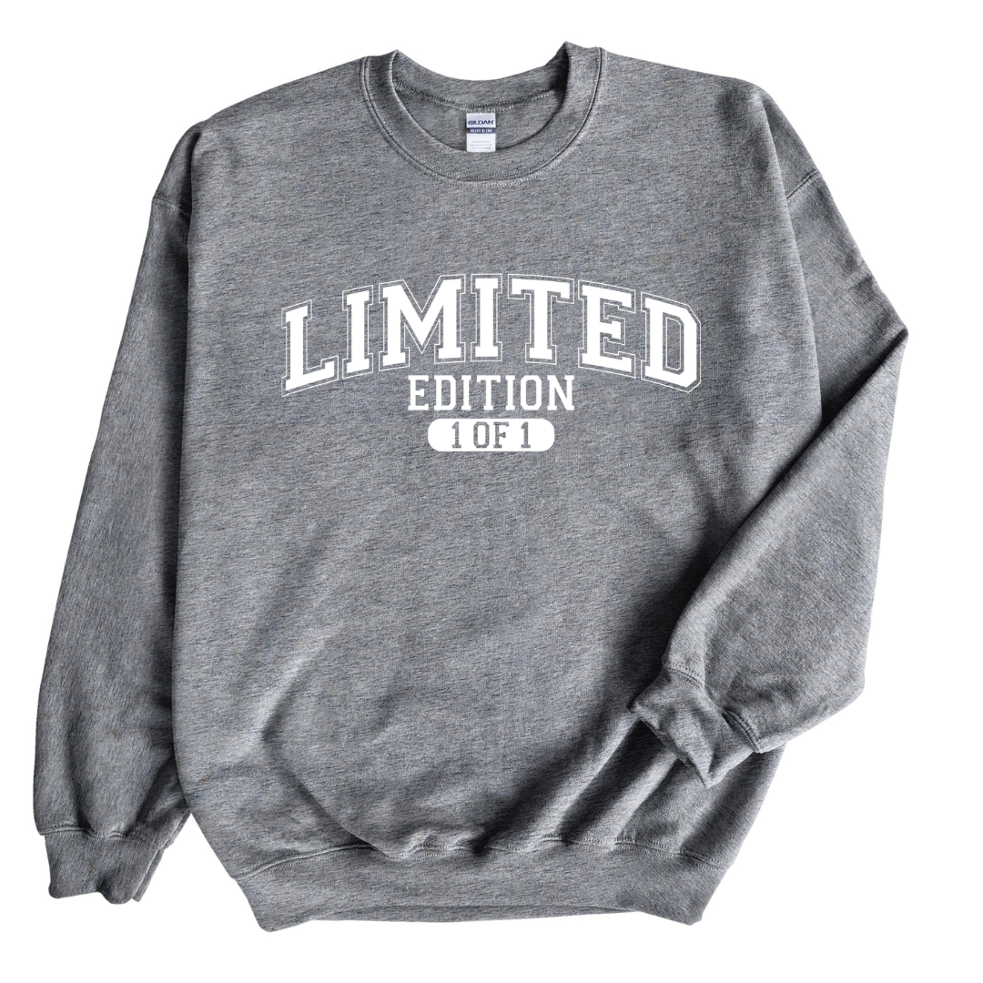 Limited Edition 1 of 1 Sweatshirt Only up to 3XL (White Print)