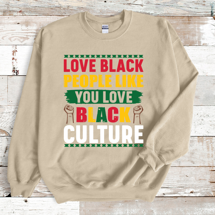 Love Black People Sweatshirt up to 3XL (Multi-Color Print)