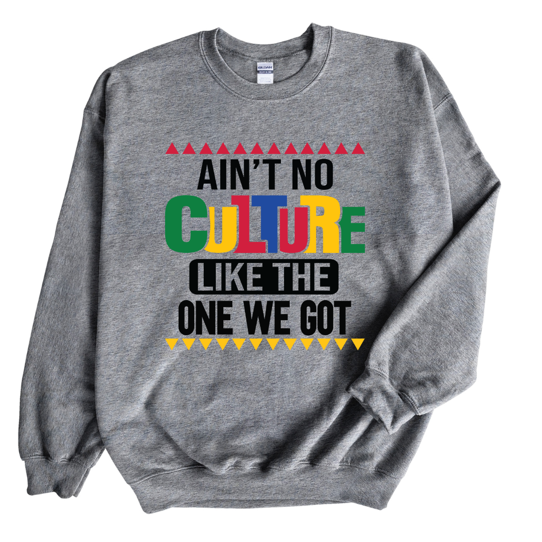 Ain't No Culture Sweatshirt up to 3XL (Multi-Color Print)