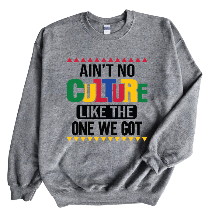 Ain't No Culture Sweatshirt up to 3XL (Multi-Color Print)