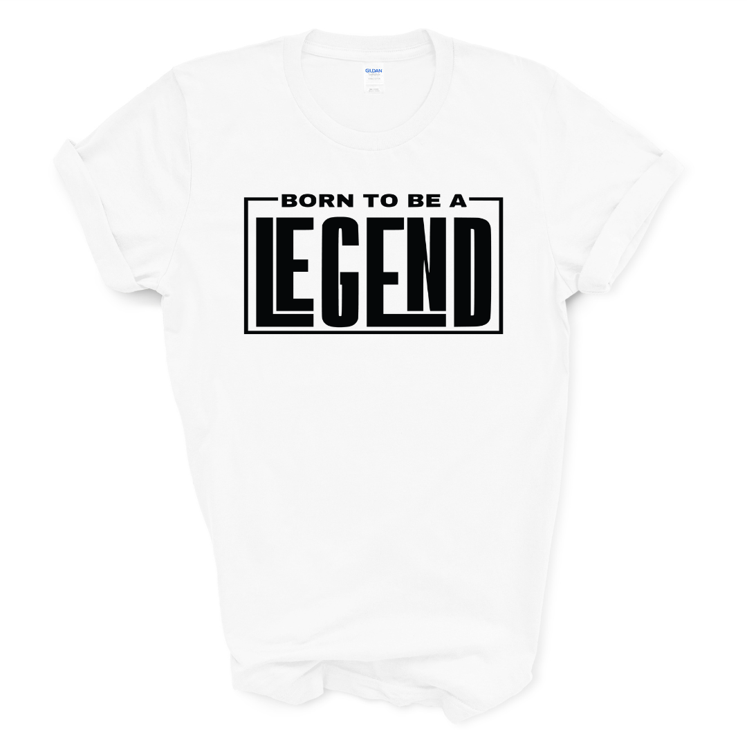 Born to be a Legend Graphic Tee (Black Print)