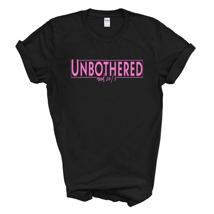 Unbothered Graphic Tee (Bright Pink Print)
