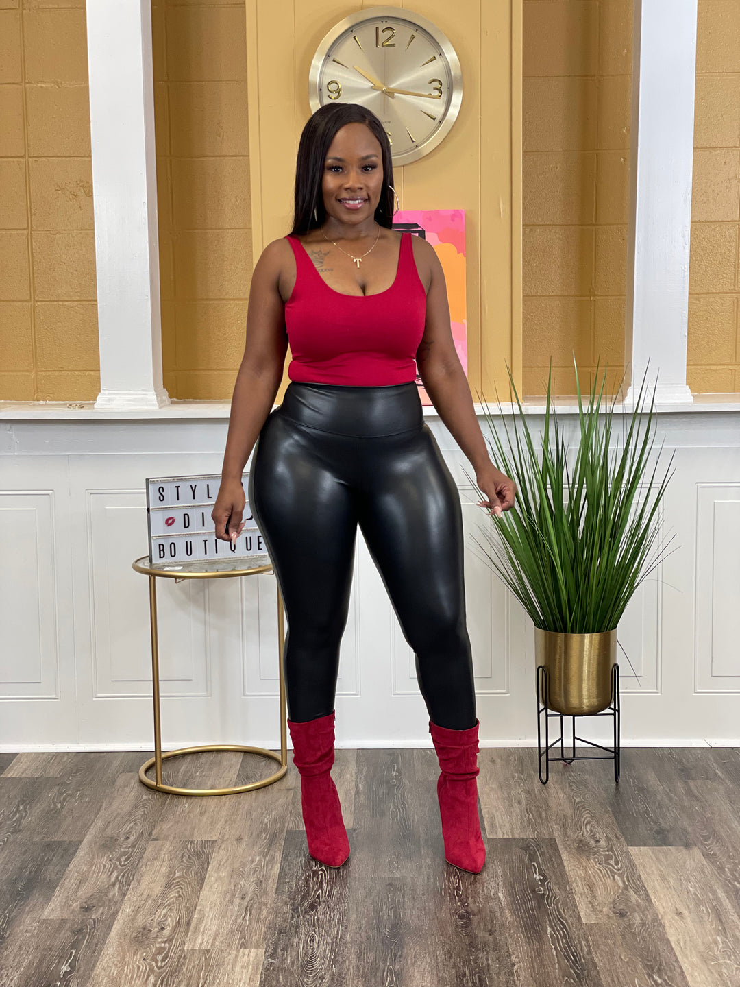 Faux Leather Leggings up to 3XL (Black)