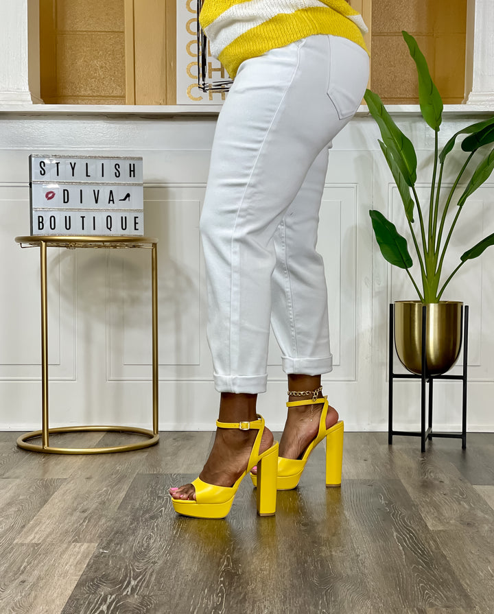 Angela Platform Heel (Yellow)