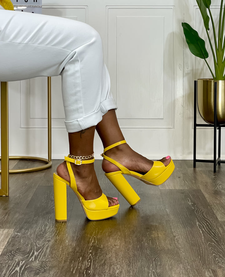 Angela Platform Heel (Yellow)