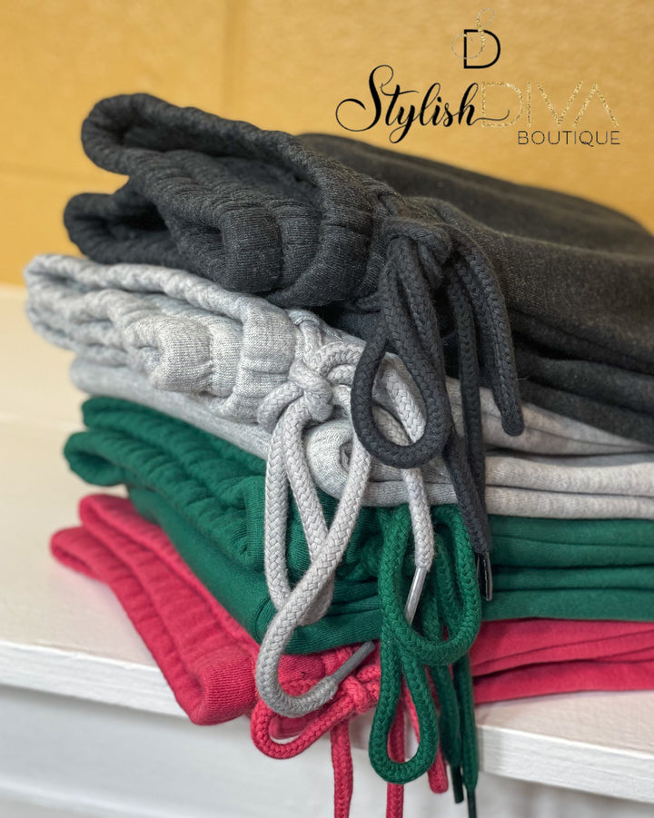 Stylish Luxe Joggers* PLUS SIZE (Ash Rose)